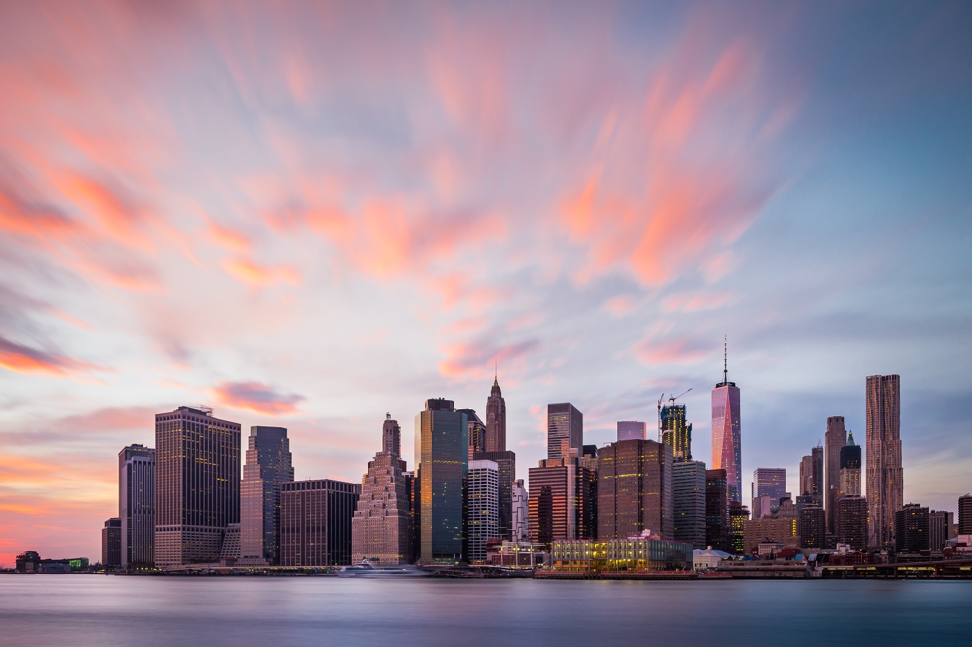 Red clouds above NYC