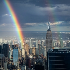 Rainbow in the city